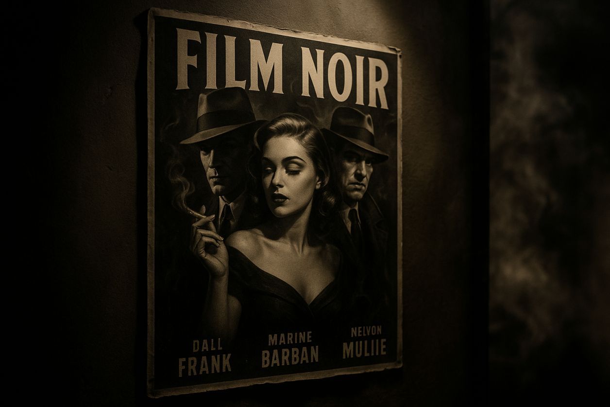 Cadre poster film noir : style rétro chic
