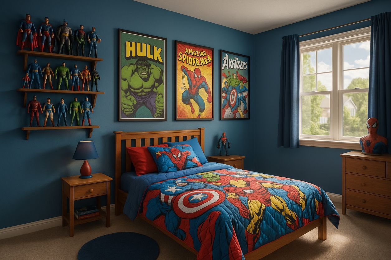 Chambre enfant : déco super-héros unique