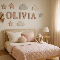 Déco murale enfant : prénom en vedette