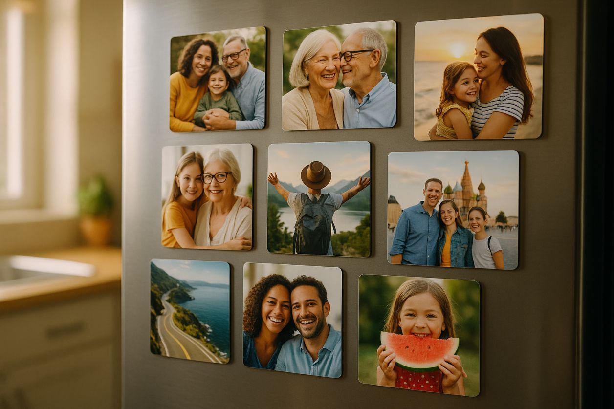 Pêle-mêle photo magnet : vos souvenirs aimantés