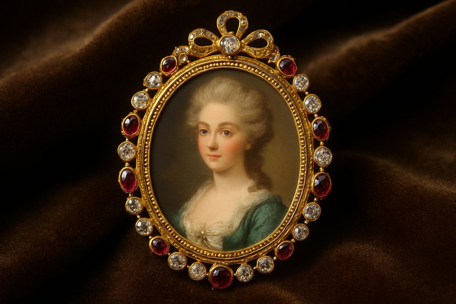 Portrait miniature : l'art en bijou précieux