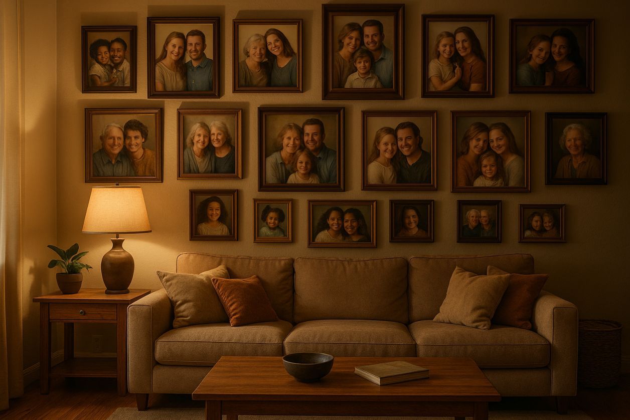 Portraits de famille : idées déco uniques