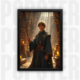 photo Le sorcier de la bibliothèque enchantée