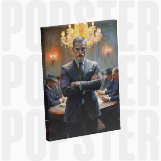painting Le parrain de la table ronde