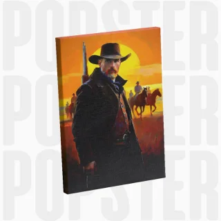 painting Chasseur de primes au crépuscule