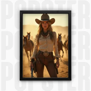 photo La cowgirl des plaines ardentes