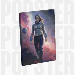 painting Exploratrice des étoiles infinies