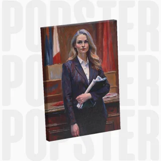 painting L'avocate du barreau des justes
