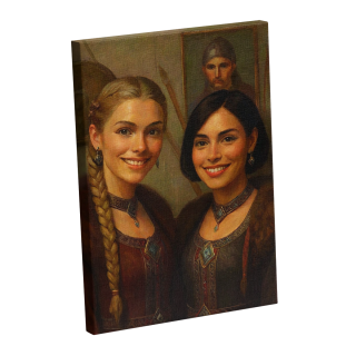 painting Les Reines Viking