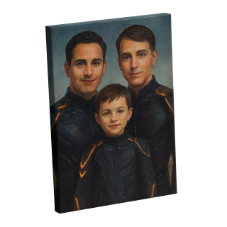 painting Famille de Super Héros