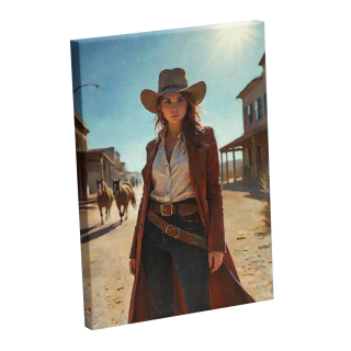 painting La justicière du Far West