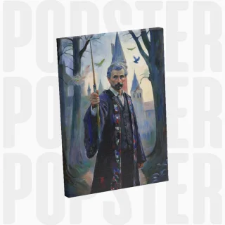 painting Le sorcier de la tour mystique