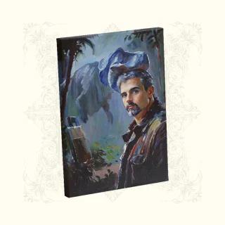 painting L'Homme du Jurassic
