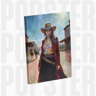 painting La justicière du Far West
