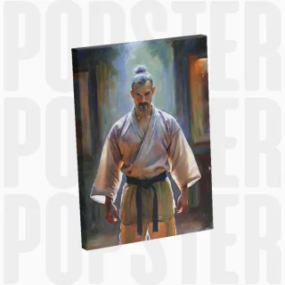 painting L'ombre du maître du dojo