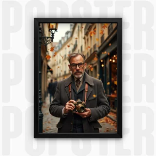 photo L'homme à la caméra dorée